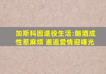 加斯科因退役生活:酗酒成性惹麻烦 邂逅爱情迎曙光